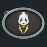 Boucle De Ceinture Ovale Panda de luxe<br><div class="desc">Illustration vectorielle de panda de luxe.</div>