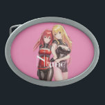 Boucle De Ceinture Ovale Petites filles Anime Thunder_Cove<br><div class="desc">Mignonne manga fille personnages,  une blonde,  une rousse pour customiser avec votre propre salutation,  nom,  message,  etc</div>