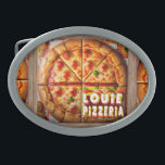 Boucle De Ceinture Ovale Pizza Pizzeria Design<br><div class="desc">Pizza Pizzeria Design</div>