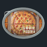 Boucle De Ceinture Ovale Pizza Pizzeria Design<br><div class="desc">Pizza Pizzeria Design</div>