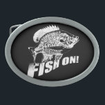 Boucle De Ceinture Ovale Poissons de poisson de soleil dessus. noir<br><div class="desc">Poissons de poisson de soleil dessus. noir</div>
