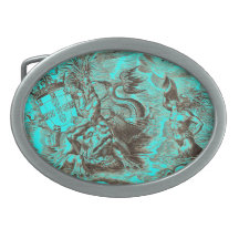 Poseidon et carte du monde de dauphin