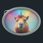 Boucle De Ceinture Ovale Prismhorn : Le Capybaraicorn Arc-en-ciel,<br><div class="desc">Prismhorn : Le Rainbow Capybaraicorn est un être magique de pure joie et d'émerveillement. Avec le doux comportement d'un capybara et la présence enchanteresse d'une licorne, Prismhorn est un mélange harmonieux de fantaisie et de sérénité. Sa fourrure élégante brille dans un spectre éblouissant de couleurs, reflétant la lumière dans un...</div>