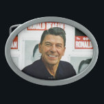 Boucle De Ceinture Ovale Ronald Reagan<br><div class="desc">Candidat au poste de gouverneur Ronald Reagan - photo des champs de Jack |</div>