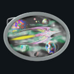 Boucle De Ceinture Ovale Roquette en verre<br><div class="desc">Le Glass Rocket est le symbole du zoom à travers l'espace sur une torche de flamme en flammes. Un thème de science-fiction classique pour inspirer un sentiment d'émerveillement et d'aventure. Cette boucle de ceinture montre la galaxie qui est l’explorateur le plus audacieux de l’espace... vous ! Basé sur un remake...</div>