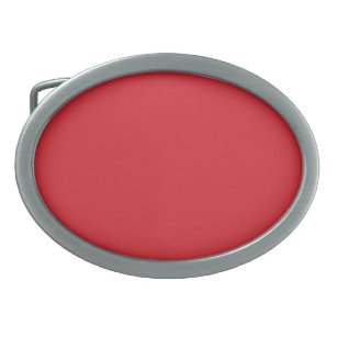 Boucle De Ceinture Ovale rouge Amaranthe (couleur solide) 