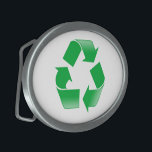 BOUCLE DE CEINTURE OVALE SYMBOLE DE RECYCLE CLASSIQUE<br><div class="desc">SYMBOLE DE RECYCLE CLASSIQUE</div>