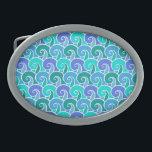 Boucle De Ceinture Ovale Vagues de l'océan aquatique dans Blue Nautical Bea<br><div class="desc">Cette jolie motif d'inspiration océanique montre des vagues dans des tons variés de bleu et de vert turquoise. C'est pour quiconque aime la mer. Ce motif nautique est carrelé de façon transparente et peut être "customisé" et rendu plus grand ou plus petit sur le produit. Ces belles vagues tourbillonnantes vous...</div>