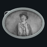 Boucle De Ceinture Ovale William H. Bonney, Billy Kid Old West<br><div class="desc">Vintage photo of the American Old West Outlaw Billy ## Kid. The only know vintage wild portrait of William H. Bonney aka Billy the Kid "Cleaned up using Photoshop. Left some scratches on the lower a aidé of image, it created a illusion like he is leaning out of the image."...</div>