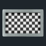 Boucle De Ceinture Rectangulaire à damiers ceinture<br><div class="desc">Cette boucle de ceinture ressemble à un drapeau à damiers. Le design est issu de l'art original.</div>