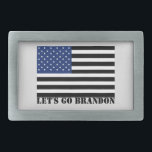 Boucle De Ceinture Rectangulaire Allons Brandon usa vote drapeau bleu<br><div class="desc">Allons Brandon usa vote drapeau bleu</div>