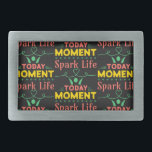 Boucle De Ceinture Rectangulaire Aujourd'hui Moment, la vie étincelante<br><div class="desc">Beyond Shapes : Today Moment,  Spark Life,  messages positifs avec des gens joyeux,  flocons de neige,  et l'essence de la vie avec amour et embrasser le présent avec un avenir alimenté par l'amour et la positivité.</div>