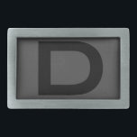 Boucle de ceinture rectangulaire avec monogramme p<br><div class="desc">Boucle de ceinture rectangulaire avec monogramme personnalisé. Fête des pères cool ou idée cadeau d'anniversaire pour les hommes. Modèle de typographie élégant. Personnalisez votre monogramme. Créez-en un pour papa,  mari,  oncle,  grand-père,  etc.</div>