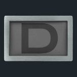 Boucle de ceinture rectangulaire avec monogramme p<br><div class="desc">Boucle de ceinture rectangulaire avec monogramme personnalisé. Fête des pères cool ou idée cadeau d'anniversaire pour les hommes. Modèle de typographie élégant. Personnalisez votre monogramme. Créez-en un pour papa,  mari,  oncle,  grand-père,  etc.</div>