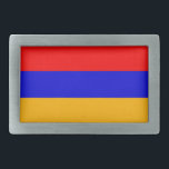 Boucle De Ceinture Rectangulaire Belt Buckle avec drapeau d'Arménie<br><div class="desc">Élégante boucle de ceinture avec drapeau d'Arménie. Ce produit est personnalisable.</div>