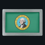 Boucle De Ceinture Rectangulaire Belt Buckle avec drapeau de l'État de Washington<br><div class="desc">Montrez votre fierté Washington State avec une touche de style en utilisant notre boucle à ceinture exclusive avec le drapeau de Washington State! Conçu pour la mode et la fonction, cette boucle à ceinture est plus qu’un accessoire, c’est une célébration du patrimoine de Washington. Le design audacieux affiche le drapeau...</div>