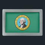 Boucle De Ceinture Rectangulaire Belt Buckle avec drapeau de l'État de Washington<br><div class="desc">Montrez votre fierté Washington State avec une touche de style en utilisant notre boucle à ceinture exclusive avec le drapeau de Washington State! Conçu pour la mode et la fonction, cette boucle à ceinture est plus qu’un accessoire, c’est une célébration du patrimoine de Washington. Le design audacieux affiche le drapeau...</div>