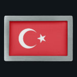 Boucle De Ceinture Rectangulaire Belt Buckle avec Drapeau de Turquie<br><div class="desc">Élégante boucle de ceinture avec drapeau de la Turquie. Ce produit est personnalisable.</div>