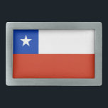 Boucle De Ceinture Rectangulaire Belt Buckle avec le drapeau du Chili<br><div class="desc">Élégante ceinture avec drapeau du Chili. Ce produit est personnalisable.</div>