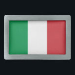 Boucle De Ceinture Rectangulaire Belt Buckle avec le drapeau italien<br><div class="desc">Élégante Ceinture à collier avec drapeau d'Italie. Ce produit est personnalisable.</div>