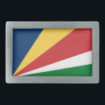 Boucle De Ceinture Rectangulaire Belt Buckle avec Seychelles Colors Design<br><div class="desc">Ajoutez une touche de fantaisie à votre garde-robe avec notre boucle à ceinture aux couleurs vibrantes des Seychelles ! Cette boucle à courroie est une pièce audacieuse qui apporte l'esprit tropical des Seychelles à votre collection d'accessoires. Le design, inspiré par les belles couleurs du drapeau des Seychelles, offre une esthétique...</div>