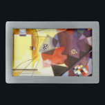Boucle De Ceinture Rectangulaire Bleu rouge jaune Kandinsky peinture Abstraite<br><div class="desc">Une des oeuvres uniques de Wassily Kandinsky,  l'un des artistes fondateurs de l'expressionnisme Abstrait. Wassily Kandinsky est connu pour ses formes soignées et est à la croisée des chemins pour les artistes de l'ère nouvelle.</div>
