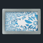Boucle De Ceinture Rectangulaire boucle rectangulaire de fleur abstraite<br><div class="desc">Fleur abstraite</div>