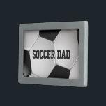 Boucle De Ceinture Rectangulaire Boule de football personnalisable<br><div class="desc">Design sportif de football avec une image de fond d'une balle de football, entièrement personnalisable avec votre propre nom ou texte. Parfait pour le joueur de football, le fan de football ou l'entraîneur de football. D'autres combinaisons de couleurs sont disponibles dans notre magasin et nous accueillons des demandes personnalisées, contactez-nous...</div>