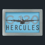 Boucle De Ceinture Rectangulaire C-130 Hercule<br><div class="desc">Le C-130 vénérable Hercule dans toute sa gloire sale. Saluez ce transport de vétéran comme il s'approche de sa soixantième année dans le ciel !</div>