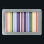 Boucle De Ceinture Rectangulaire Code barre double arc-en-ciel<br><div class="desc">La conception géométrique des codes à barres comporte deux arcs-en-ciel composés de paires de bandes colorées qui correspondent aux numéros UPC. En mettant mon geek sur, les chiffres correspondent aux lettres dans "arc-en-ciel" pour faire un double arc-en-ciel. Comme les codes à barres ne sont que 12 numéros de long, je...</div>