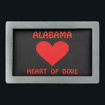 Boucle De Ceinture Rectangulaire Coeur de l'Alabama<br><div class="desc">Le surnom de l'Alabama est Le Coeur de Dixie.</div>