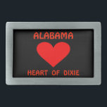 Boucle De Ceinture Rectangulaire Coeur de l'Alabama<br><div class="desc">Le surnom de l'Alabama est Le Coeur de Dixie.</div>