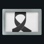 Boucle De Ceinture Rectangulaire Dessin de ruban noir<br><div class="desc">Un simple dessin d'un ruban noir. Symbole de la conscience. Une conception pour une cause.</div>