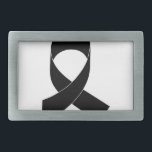 Boucle De Ceinture Rectangulaire Dessin de ruban noir<br><div class="desc">Un simple dessin d'un ruban noir. Symbole de la conscience. Une conception pour une cause.</div>