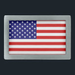 Boucle De Ceinture Rectangulaire Drapeau américain<br><div class="desc">USA Flag Belt Buckle Design © Trinkets and Things 2017 - AHP Design. Tous droits réservés. 080517</div>