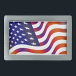 Boucle De Ceinture Rectangulaire Drapeau américain<br><div class="desc">Drapeau américain</div>
