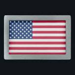 Boucle De Ceinture Rectangulaire Drapeau américain patriotique classique<br><div class="desc">Le drapeau américain,  avec les étoiles et les rayures dans la vieille gloire classique rouge et bleu,  il fait une déclaration patriotique.</div>