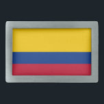 Boucle De Ceinture Rectangulaire Drapeau Colombie<br><div class="desc">Patriotic flag of Colombia.</div>