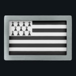 Boucle De Ceinture Rectangulaire Drapeau de Bretagne patriotique<br><div class="desc">Drapeau patriotique de Bretagne.</div>