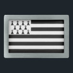 Boucle De Ceinture Rectangulaire Drapeau de Bretagne patriotique<br><div class="desc">Drapeau patriotique de Bretagne.</div>