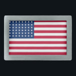 Boucle De Ceinture Rectangulaire Drapeau de ceinture<br><div class="desc">Boucle de ceinture avec un drapeau américain patriotique. Customisez cet objet ou achetez tel quel.</div>