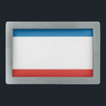 Boucle De Ceinture Rectangulaire Drapeau de Crimée<br><div class="desc">Drapeau patriotique de Crimée.</div>