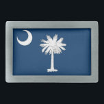 Boucle De Ceinture Rectangulaire Drapeau de la Caroline du Sud<br><div class="desc">Drapeau de la Caroline du Sud</div>