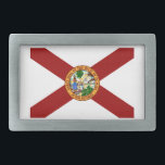 Boucle De Ceinture Rectangulaire Drapeau de la Floride<br><div class="desc">Drapeau de l'État de Floride</div>