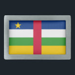 Boucle De Ceinture Rectangulaire Drapeau de la République centrafricaine<br><div class="desc">Drapeau patriotique de République Centrafricaine.</div>