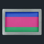 Boucle De Ceinture Rectangulaire Drapeau de la République populaire du Kuban<br><div class="desc">Drapeau patriotique de la République populaire du Kouban.</div>