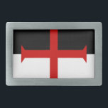 Boucle De Ceinture Rectangulaire Drapeau de Templar de chevaliers<br><div class="desc">Drapeau de Templar de chevaliers. croisades,  drapeau,  drapeau des chevaliers templar,  Saint Graal,  chevaliers,  chevaliers templar,  Moyens Âges,  nobles,  pauvres compagnons d'armes du Christ,  chevaliers templar,  templar</div>