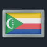 Boucle De Ceinture Rectangulaire Drapeau des Comores<br><div class="desc">Drapeau patriotique des Comores.</div>