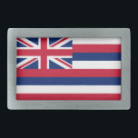 Boucle De Ceinture Rectangulaire Drapeau d'État d'Hawaii<br><div class="desc">Drapeau de l'État patriotique d'Hawaï.</div>