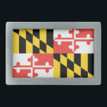 Boucle De Ceinture Rectangulaire Drapeau du Maryland<br><div class="desc">Excellente façon de montrer votre fierté du Maryland tous les jours!</div>